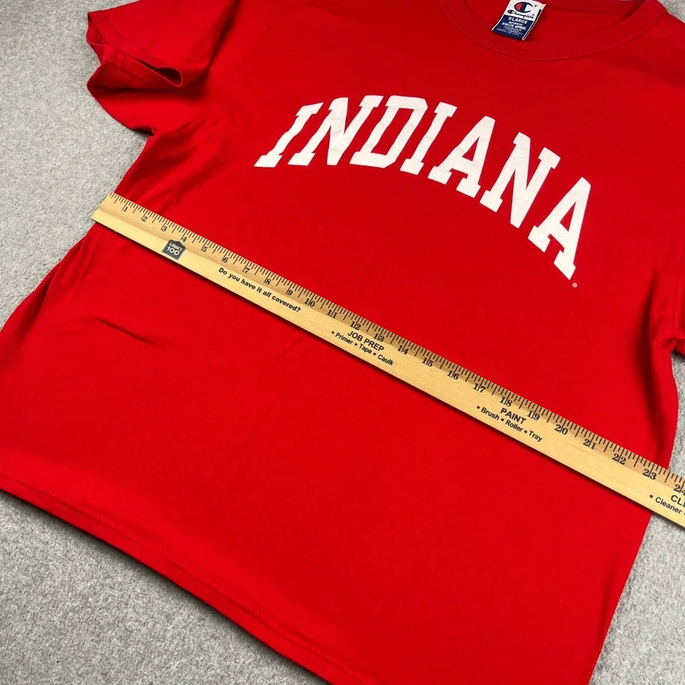Champion Indiana University T Shirt Mens XL Red Hoosiers NCAA Collegiate Arched - Picture 4 of 6